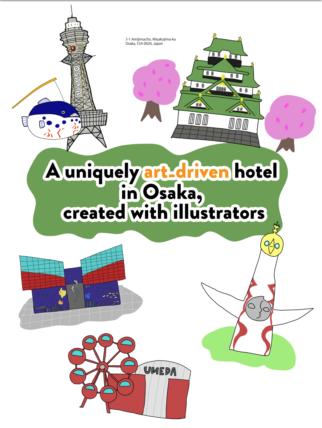 A uniquely art_driven hotel in Osaka created with illustrators